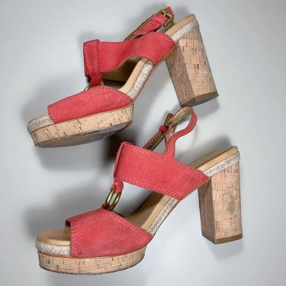 Coach Valeann Tulip Suede Cork Platform Sandal - Picture 9 of 14